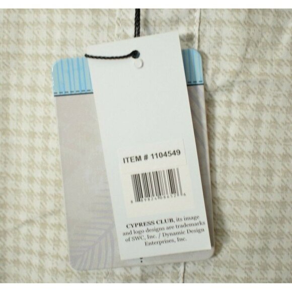 Cypress Club Mens 2XL Brown Check Cotton Short Sleeve Button Front Shirt - Picture 4 of 7